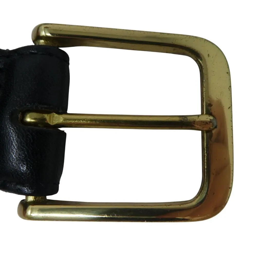 Coach Black Leather Gold Buckle‎ Classic Belt Size 38